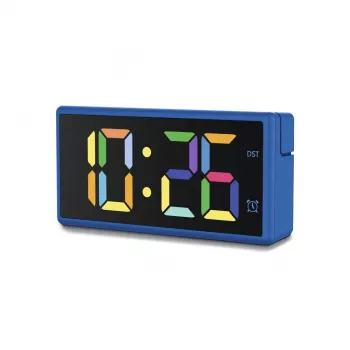 Skaitmeninis žadintuvas Hama Ibiza Blue LCD, baterijų/USB maitinimas, 150x34x73 mm
