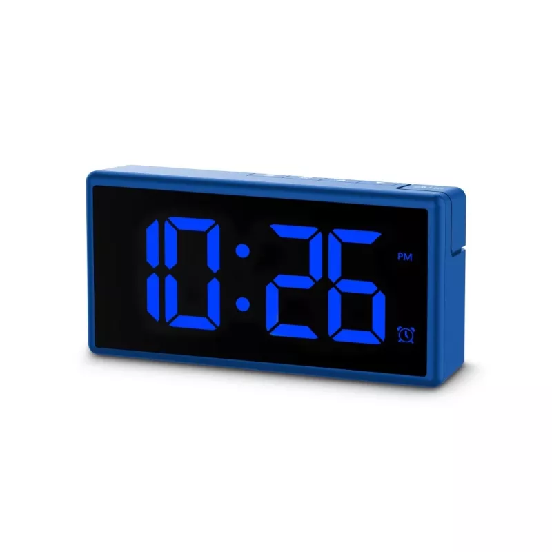 Skaitmeninis žadintuvas Hama Ibiza Blue LCD, baterijų/USB maitinimas, 150x34x73 mm
