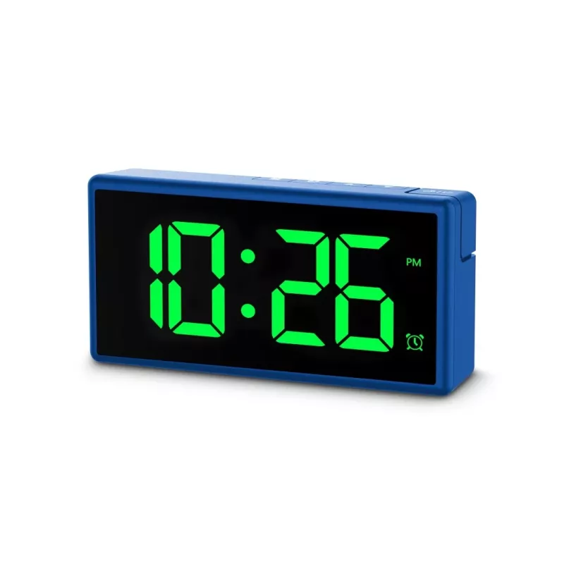 Skaitmeninis žadintuvas Hama Ibiza Blue LCD, baterijų/USB maitinimas, 150x34x73 mm