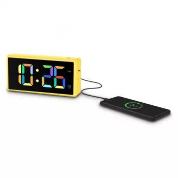Skaitmeninis žadintuvas Hama Ibiza Yellow LCD, baterijos / USB