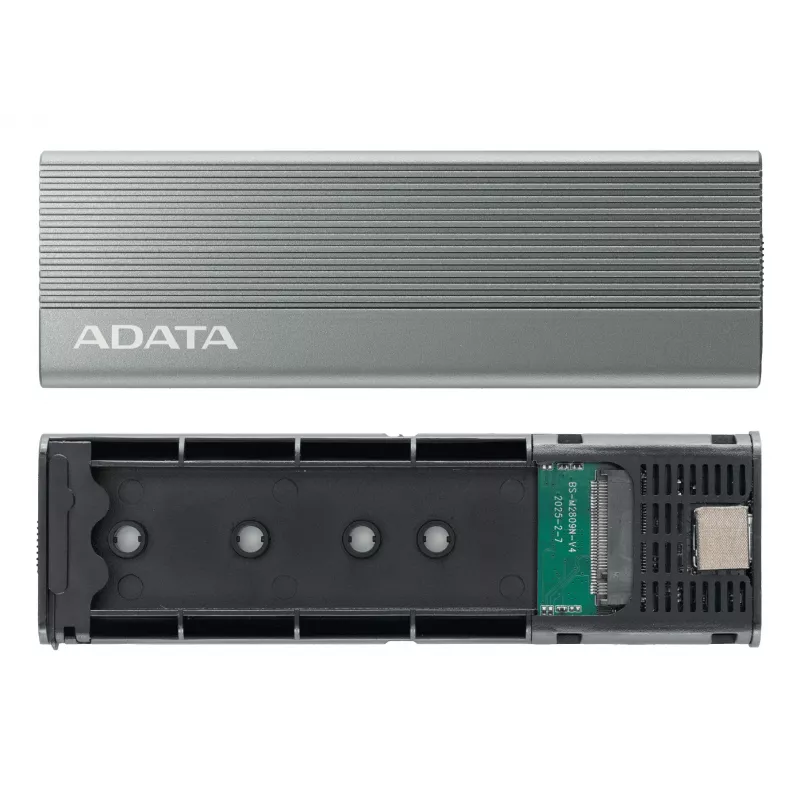 SSD korpusas ADATA EC680 Pilkas M.2 USB Type-C PCIe