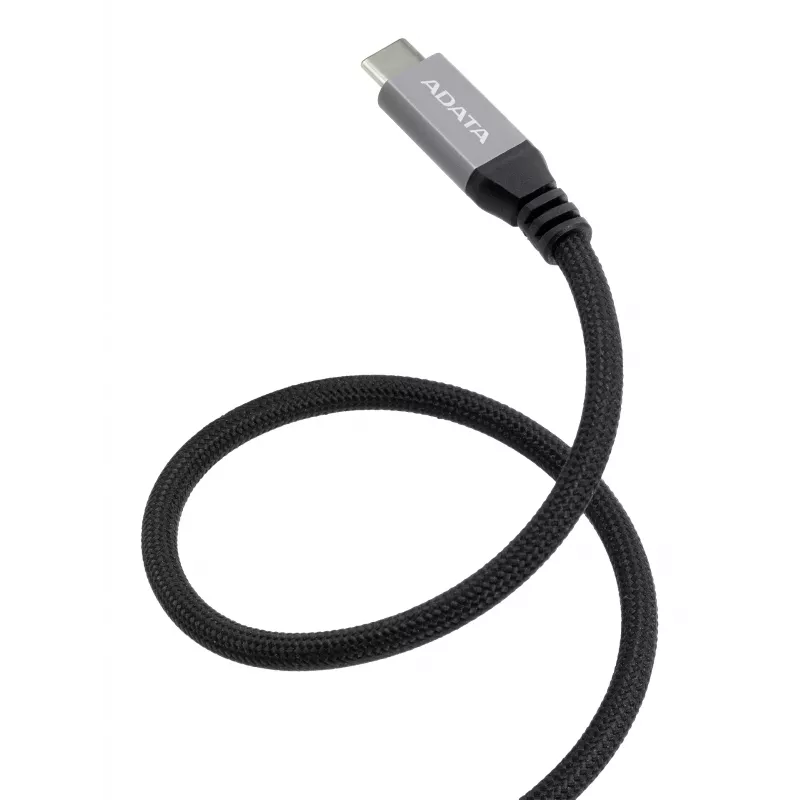 USB C į USB C duomenų laidas ADATA CACCU3-100W-100AN-BK — USB 3.2 Gen 2 (10 Gbit/s), 1 m, juodas