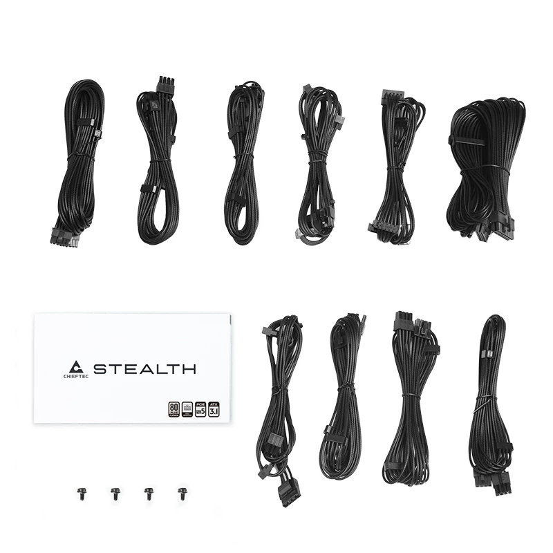 Maitinimo blokas CHIEFTEC Stealth Vega M SPX-1000-FC 1000W 24-pin ATX 80 PLUS Platinum, 135 mm ventiliatorius, Juodas