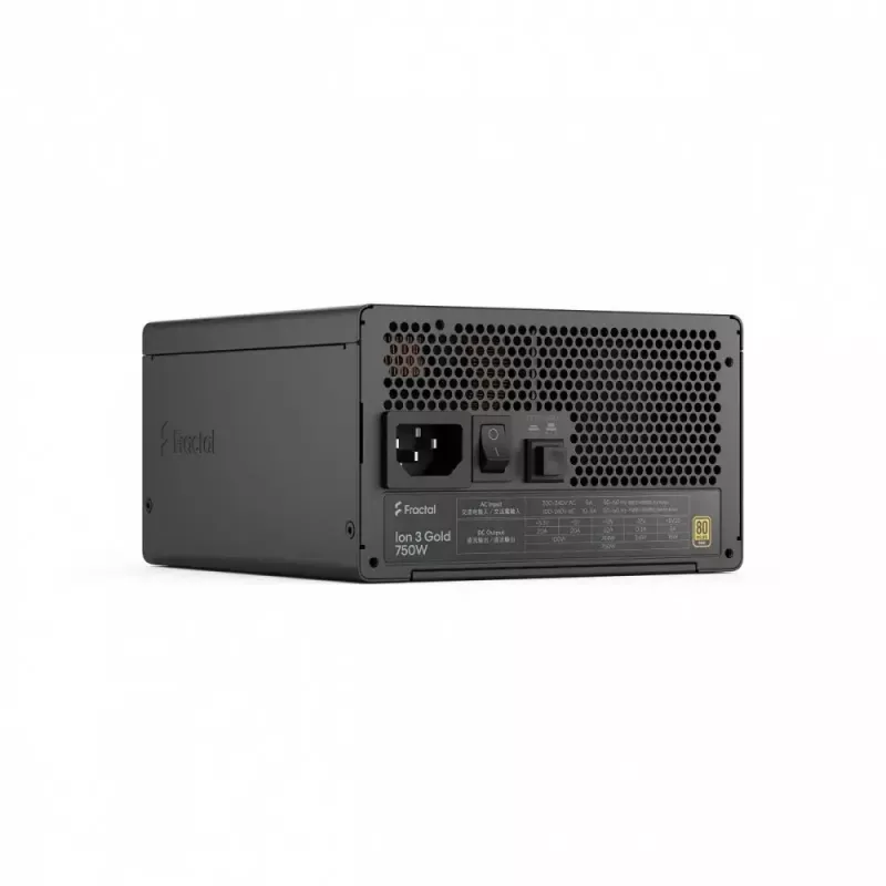 Maitinimo blokas Fractal Design Ion 3 Gold 750W 80+ Gold, juodas, modulinis ATX