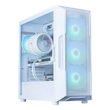 Korpusas ZALMAN i3 NEO ARGB V2 WHITE Midi Tower, grūdintas stiklas, 3x120 mm priekiniai ventiliatoriai, palaiko ATX/Mini-ITX