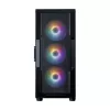 ZALMAN I3 NEO V2 vidutinis bokštinis kompiuterio korpusas, juodas, 4x RGB ventiliatoriai, ATX/microATX palaikymas