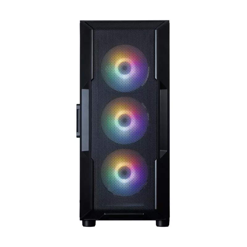 ZALMAN I3 NEO V2 vidutinis bokštinis kompiuterio korpusas, juodas, 4x RGB ventiliatoriai, ATX/microATX palaikymas