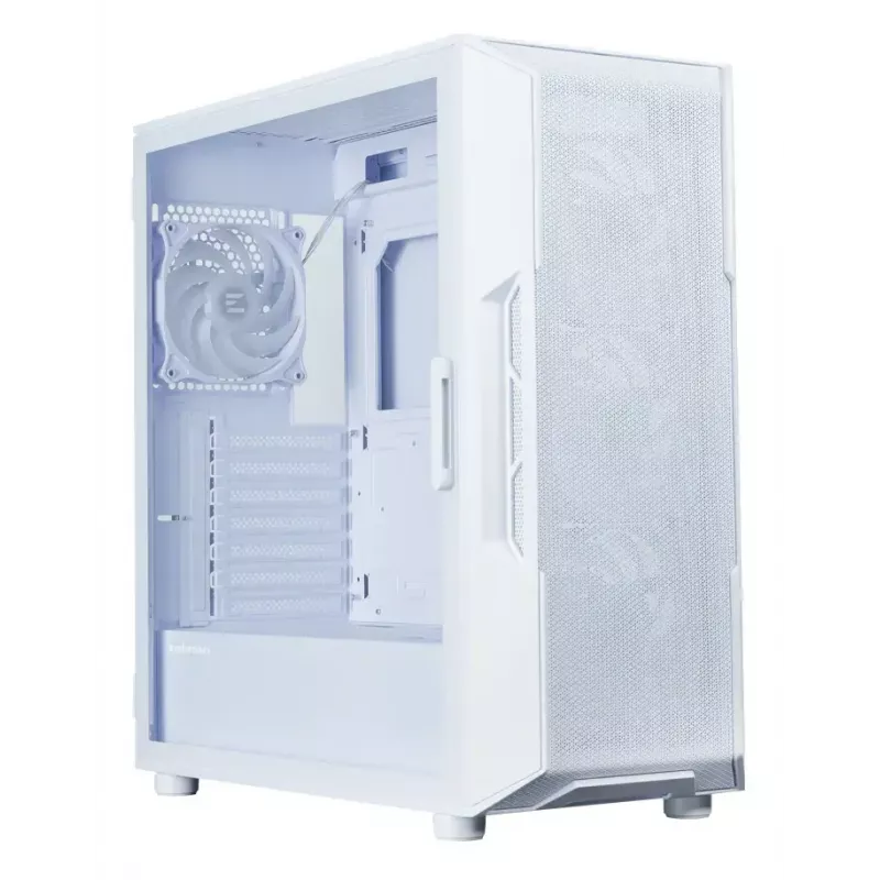 Korpusas kompiuteriui Zalman I3 NEO V2 WHITE Midi Tower, ATX/Mini-ITX, grūdintas stiklas, 3x120mm priekiniai ventiliatoriai, USB 3.2 Gen1