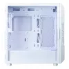 Korpusas kompiuteriui Zalman I3 NEO V2 WHITE Midi Tower, ATX/Mini-ITX, grūdintas stiklas, 3x120mm priekiniai ventiliatoriai, USB 3.2 Gen1