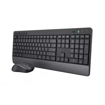 Trust Trezo belaidis RF klaviatūros ir pelės rinkinys QWERTY JAV anglų juodas