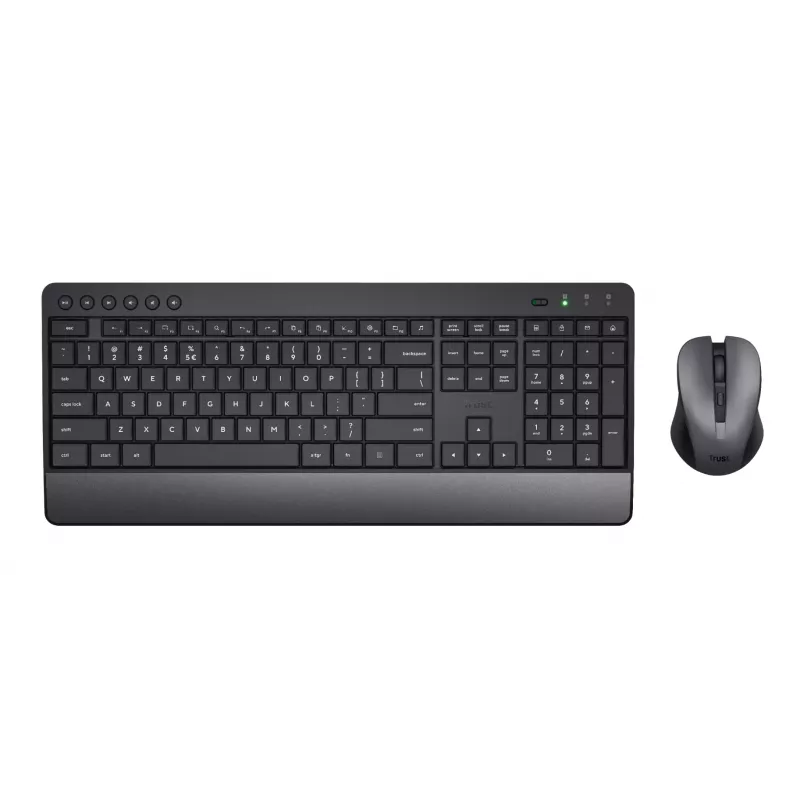 Trust Trezo belaidis RF klaviatūros ir pelės rinkinys QWERTY JAV anglų juodas
