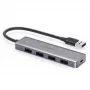 USB 3.2 Gen 1 šakotuvas UGREEN 50985 (4× USB-A, 5 Gb/s, sidabrinis)