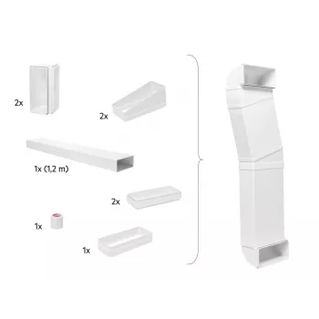Montavimo komplektas AEG Electrolux M2CKCF01C gartraukio viryklei – tvirtinimo ir prijungimo aksesuarai
