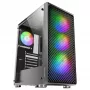 Mars Gaming MC-F Black, ATX Gaming Semibokštas, Pilnas Grūdinto Stiklo Langas, Metalinis-Tinklinis Priekis, 4x 120mm ARGB Ventiliatoriai