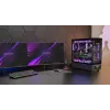 Korpusas TACENS Mars Gaming MCLCDPRO Midi Tower – juodas, IPS 7.2 colio ekranas, maitinimo šaltinis apačioje, ATX/Micro-ATX/Mini-ITX palaikymas