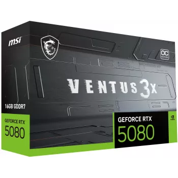 Vaizdo plokštė MSI GeForce RTX 5080 16 GB GDDR7, PCIe 5.0, 256 bit, 303×121×49 mm, 360 W