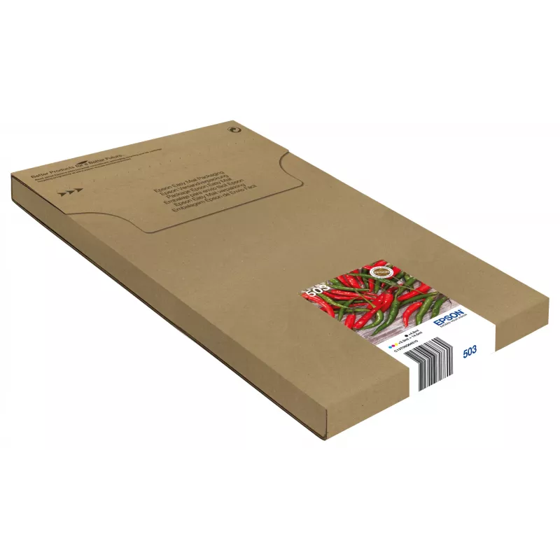 Rašalo kasečių multipakas Epson 503 EasyMail — 4 vnt., standartinė talpa: juoda 4,6 ml, žydra/magenta/geltona po 3,3 ml