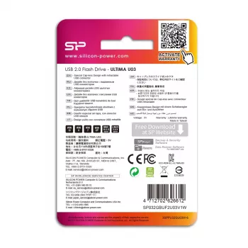„Silicon Power“ 32 GB USB Type-A 2.0 „Ultima U03“ atmintukas