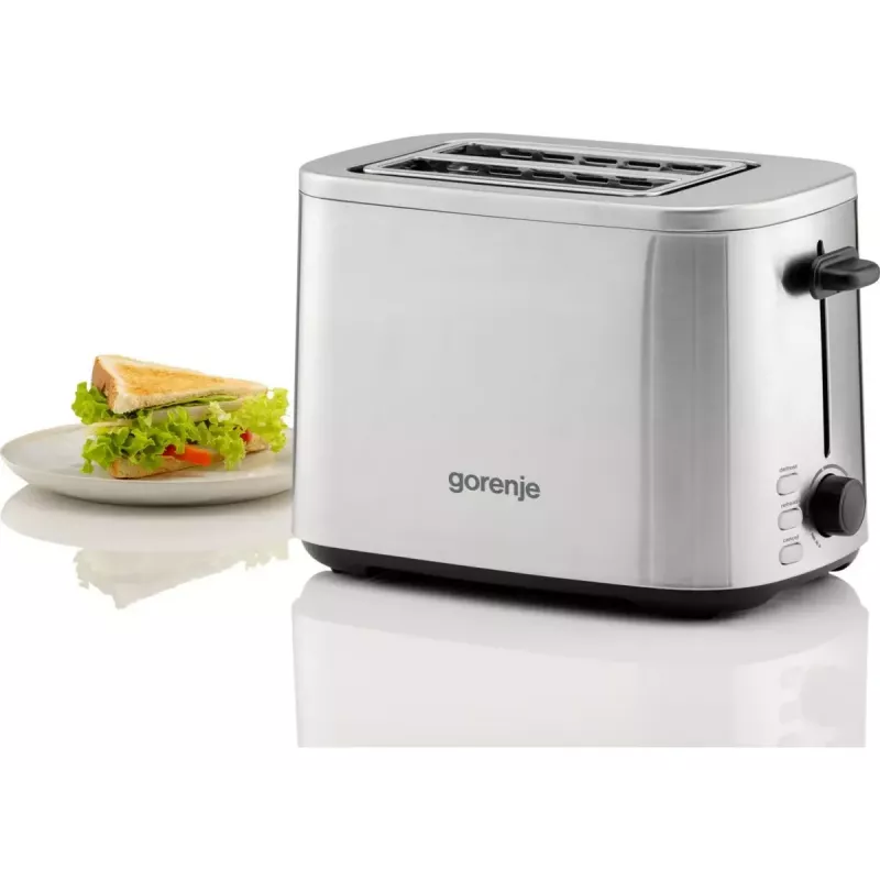 Skrudintuvas Gorenje T800DS — 2 lizdų nerūdijančio plieno kompaktiškas modelis namams