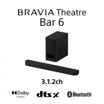 Sony HT-B600 garso juosta 3.1.2 kanalai 350 W su belaidžiu žemų dažnių garsiakalbiu, juoda