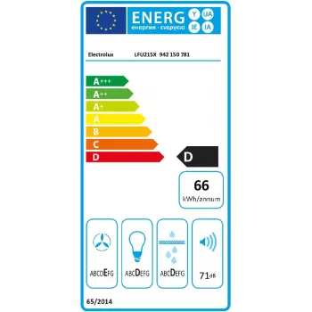 Gartraukis po spintele Electrolux LFU215X, nerūdijantis plienas, 498×132–510 mm, 3 greičiai, 272 m³/h, aliumininis riebalų filtras