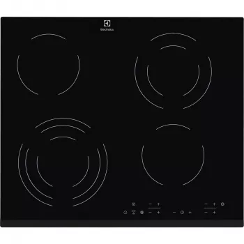 Elektrinė kaitlentė Electrolux EHF6343FOK, juoda, įmontuojama, 60 cm, keraminė, 4 zonos