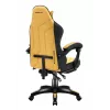 Gaming kėdė huzaro Force 3.7 – ergonominė aukšta nugara, geltona sėdynė, reguliuojami porankiai, aukštis 107,5–116,5 cm