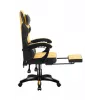 Gaming kėdė huzaro Force 3.7 – ergonominė aukšta nugara, geltona sėdynė, reguliuojami porankiai, aukštis 107,5–116,5 cm