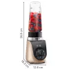 Stalinis blenderis Tefal Blend Up BL190AF0 — 0,85 L indas, 1000 W, 6-peilių Powelix, impulsinis režimas, ledo smulkinimas (permatomas/juodos/smėlio spalvos)