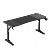Gaming stalas huzaro Hero 4.6 RGB – juodas stačiakampis stalviršis 1600×600 mm, aukštis 560–790 mm, H kojos, RGB foninis apšvietimas