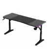 Gaming stalas huzaro Hero 4.6 RGB – juodas stačiakampis stalviršis 1600×600 mm, aukštis 560–790 mm, H kojos, RGB foninis apšvietimas
