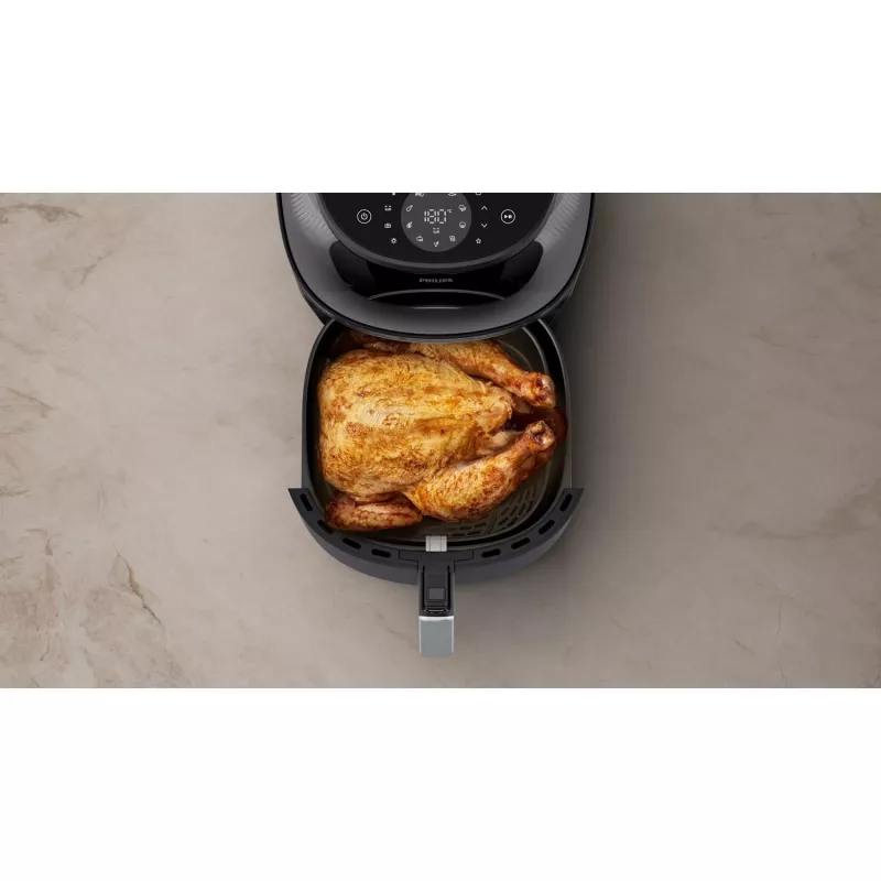 Karšto oro gruzdintuvė Philips 3000 serija NA342/00 — 7,2 L, 2000 W, 16 programų, jutiklinis valdymas, juoda-auksinė
