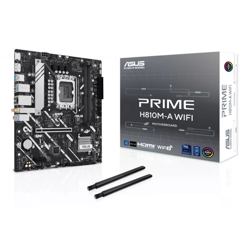 ASUS PRIME H810M-A WIFI pagrindinė plokštė Intel H810 LGA 1851 (Socket V1) micro ATX