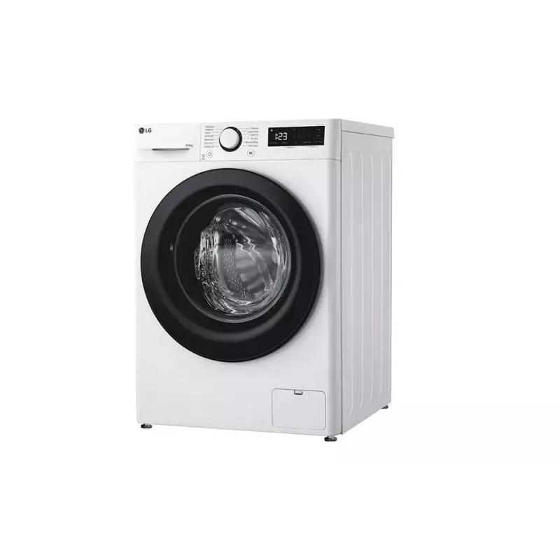 LG F4DR509SBW skalbyklė su džiovinimu, laisvai pastatoma, priekinio pakrovimo, juoda, balta