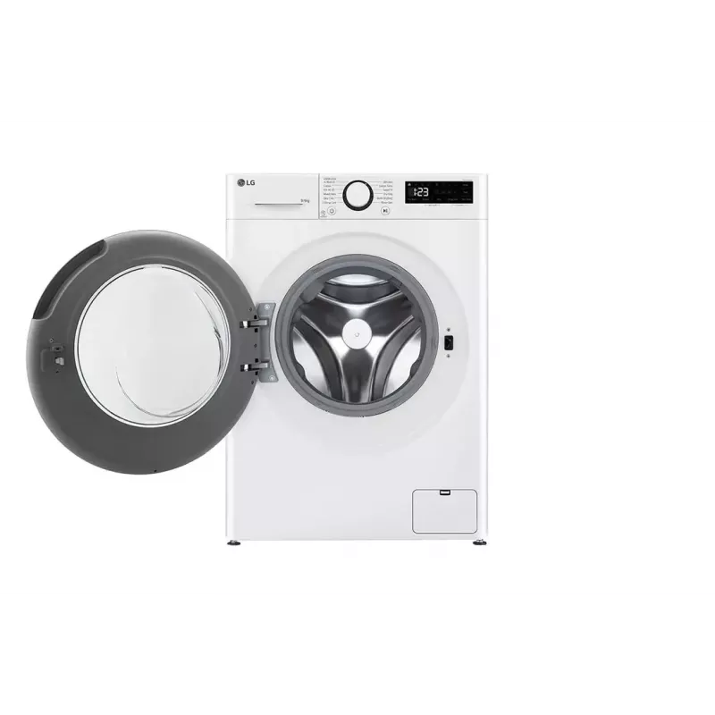 LG F4DR509SBW skalbyklė su džiovinimu, laisvai pastatoma, priekinio pakrovimo, juoda, balta