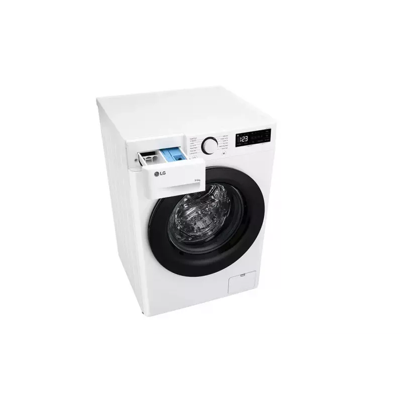 LG F4DR509SBW skalbyklė su džiovinimu, laisvai pastatoma, priekinio pakrovimo, juoda, balta