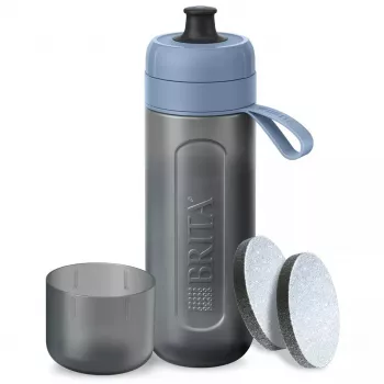 Filtravimo butelis BRITA Active 600 ml Pastelinė mėlyna su 2 MicroDisc filtrais, plastikas, be BPA, 233 mm