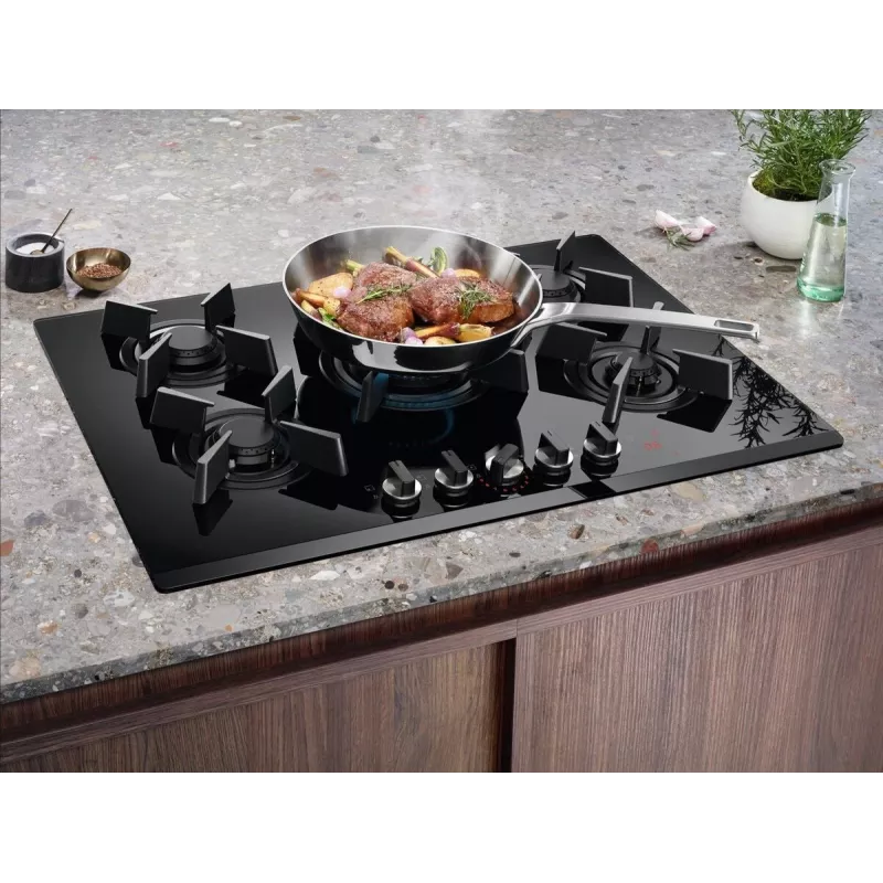 Electrolux KGG75362K Juoda Įmontuojama 75 cm Dujinė 5 zonų