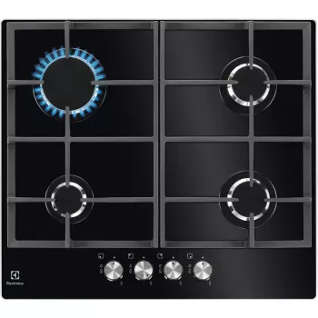 Electrolux KGG6426K juoda įmontuojama dujinė kaitlentė 56 cm 4 zonos