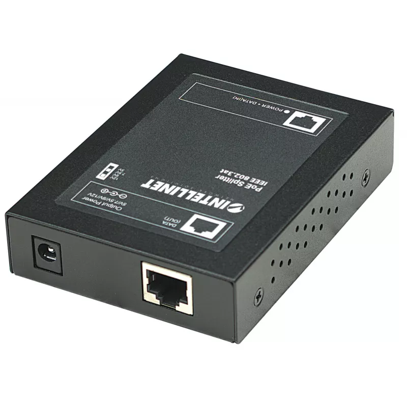 Intellinet Power over Ethernet (PoE+) Skirstytuvas, IEEE802.3at, 5, 7.5, 9 arba 12 V DC išėjimo įtampa