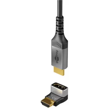 Goobay 72009 vaizdo kabelio adapteris HDMI A tipo standartinis juodas sidabrinis