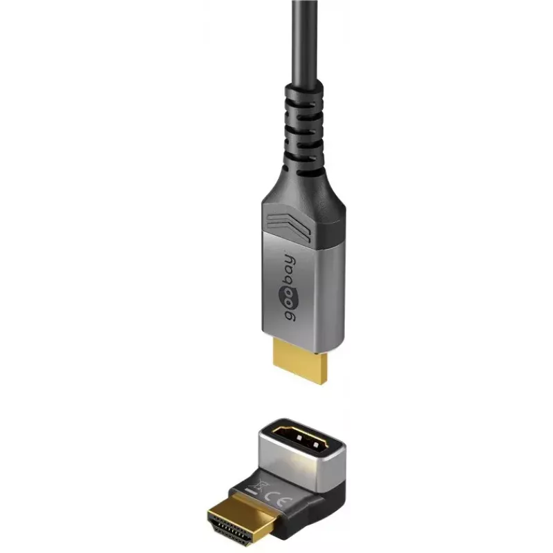 Goobay 72009 vaizdo kabelio adapteris HDMI A tipo standartinis juodas sidabrinis