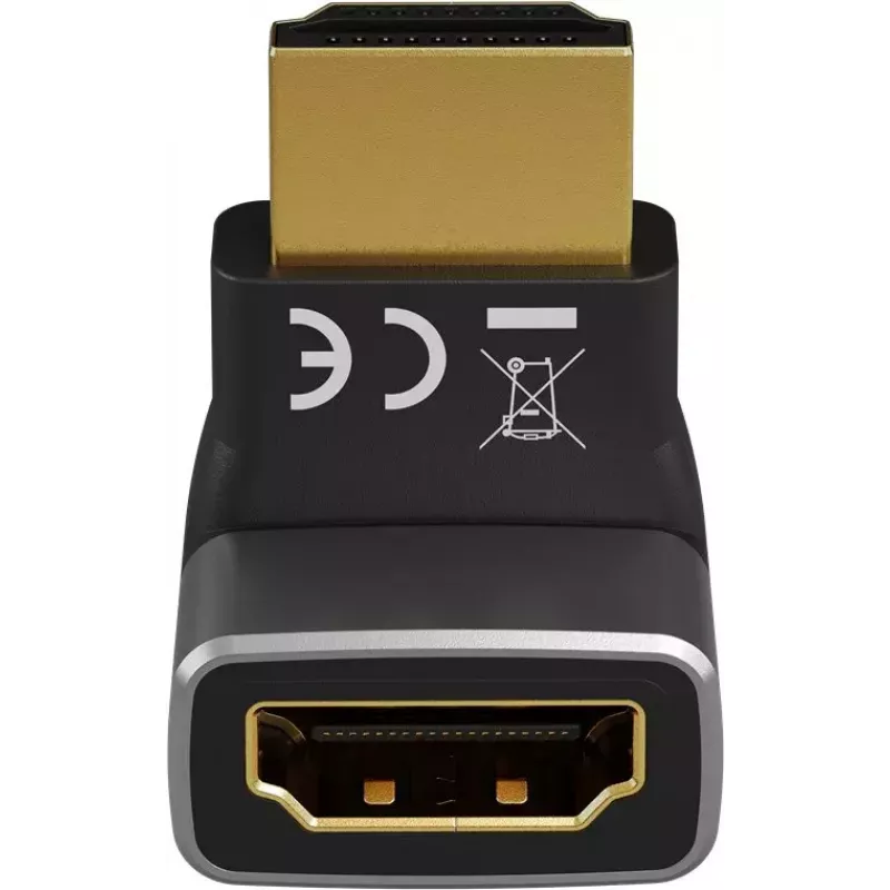 Goobay 72009 vaizdo kabelio adapteris HDMI A tipo standartinis juodas sidabrinis
