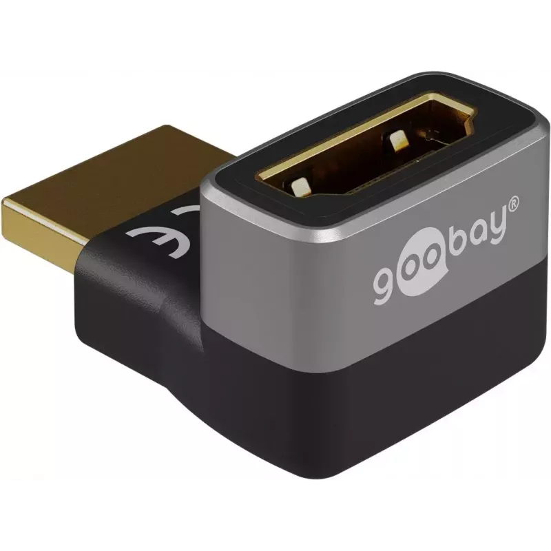 Goobay 72009 vaizdo kabelio adapteris HDMI A tipo standartinis juodas sidabrinis