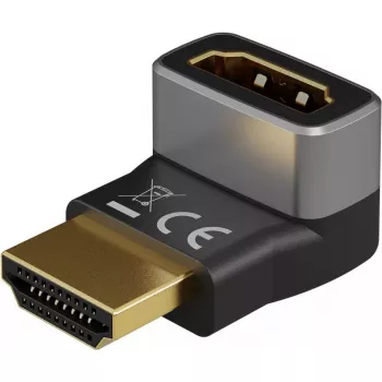 Goobay 72009 vaizdo kabelio adapteris HDMI A tipo standartinis juodas sidabrinis
