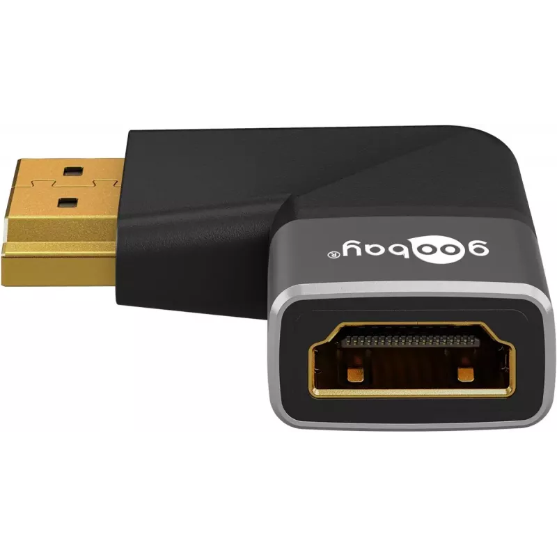 Goobay 72012 HDMI adapteris, tipas A, vyriškas, juodas/sidabrinis