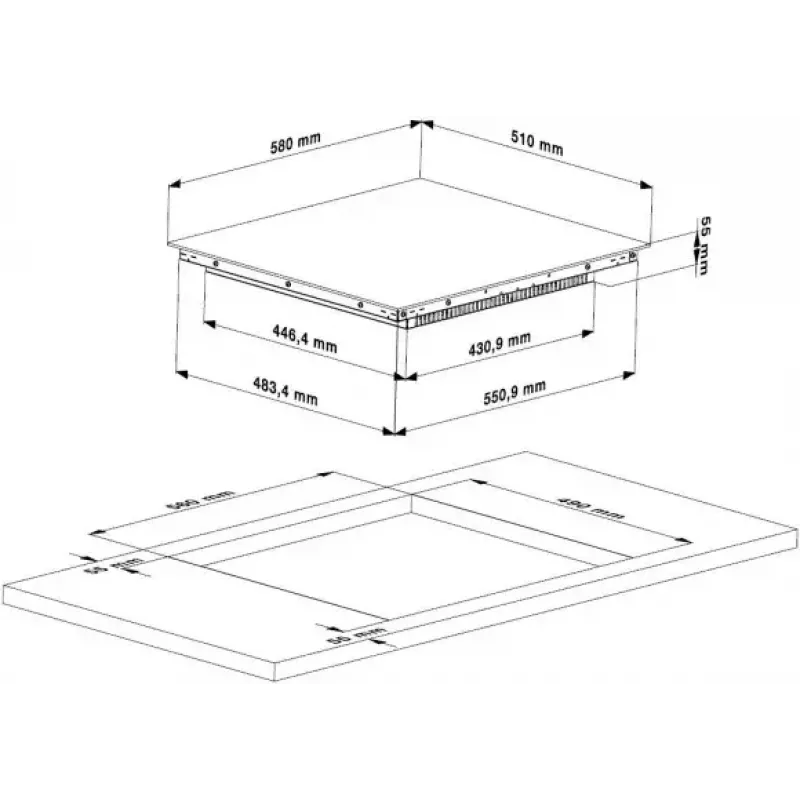Beko HII 64400 MT kaitlentė juoda įmontuojama 60 cm indukcinė 4 zonos