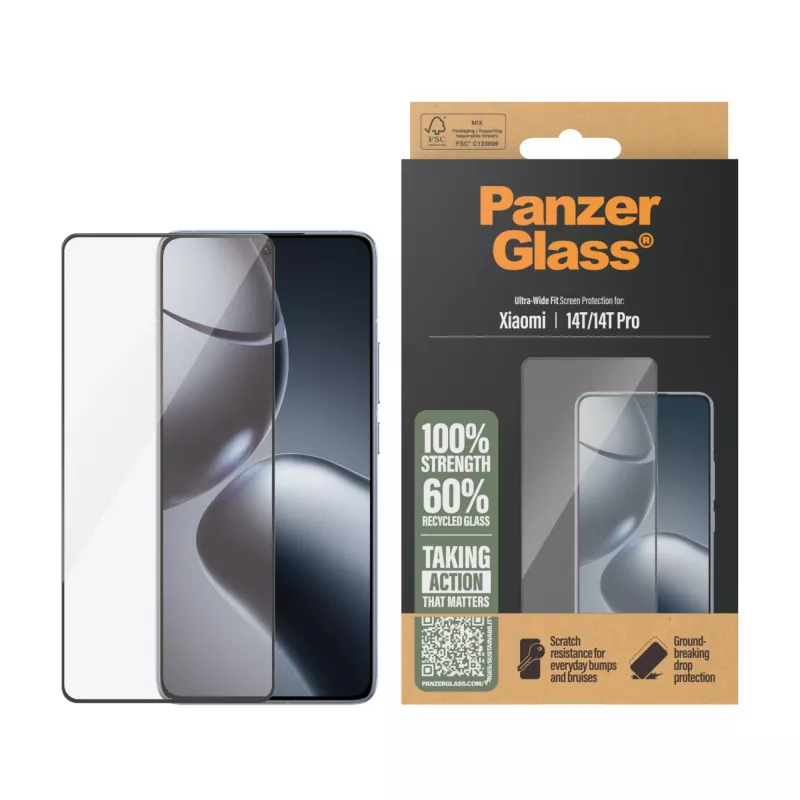 PanzerGlass® Ekrano apsauga Xiaomi 14T | 14T Pro | Ultra-Wide Fit