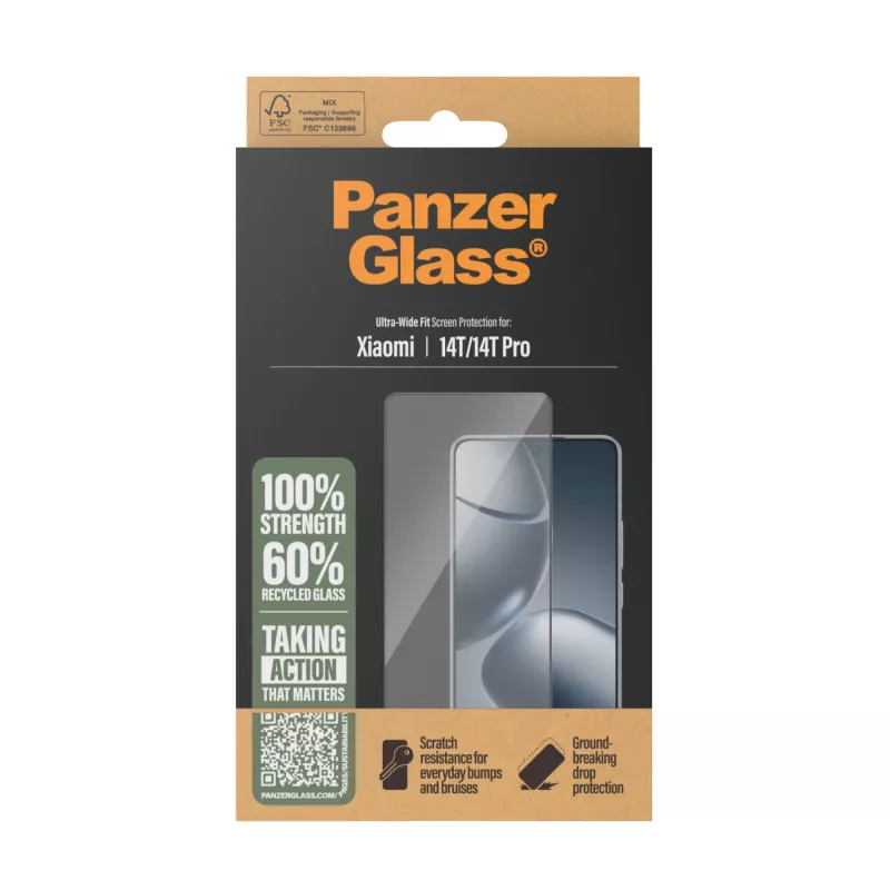 PanzerGlass® Ekrano apsauga Xiaomi 14T | 14T Pro | Ultra-Wide Fit