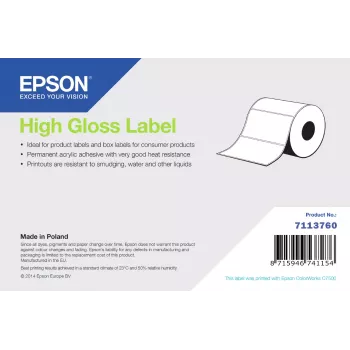 Epson High Gloss lipdukai, die-cut ritinys, 102 mm x 152 mm, 800 lipdukų